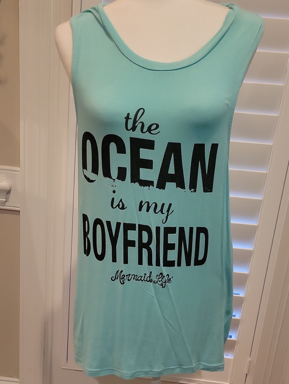 Mint Graphic Tank — The Ocean Is My Boyfriend